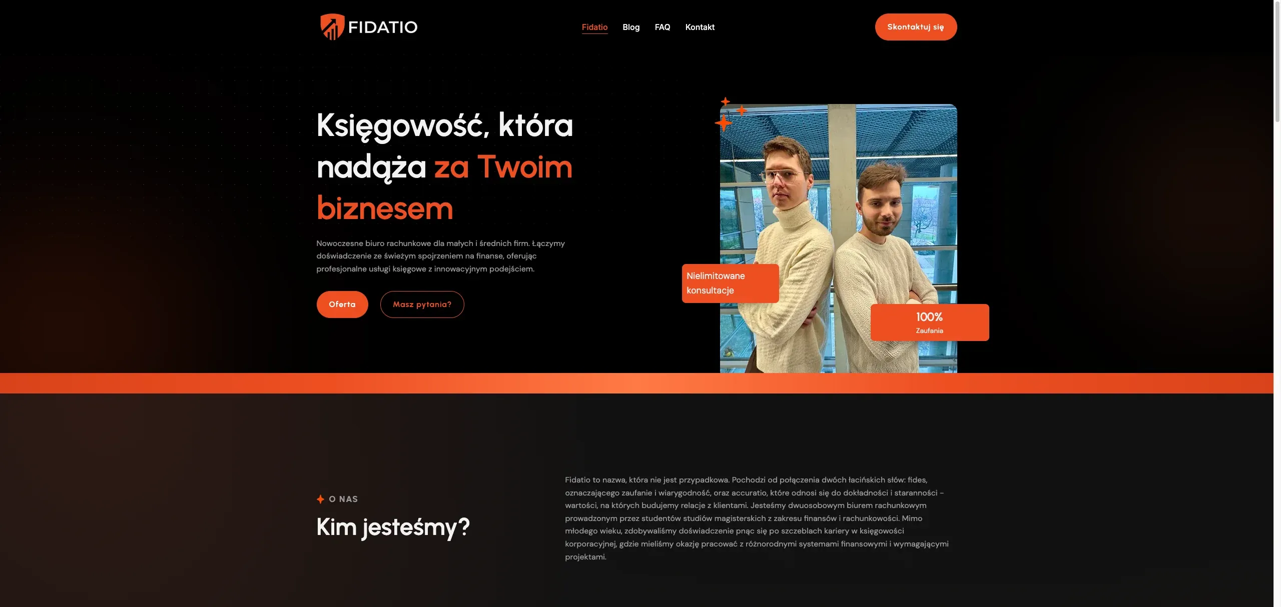 Fidatio accounting firm home page