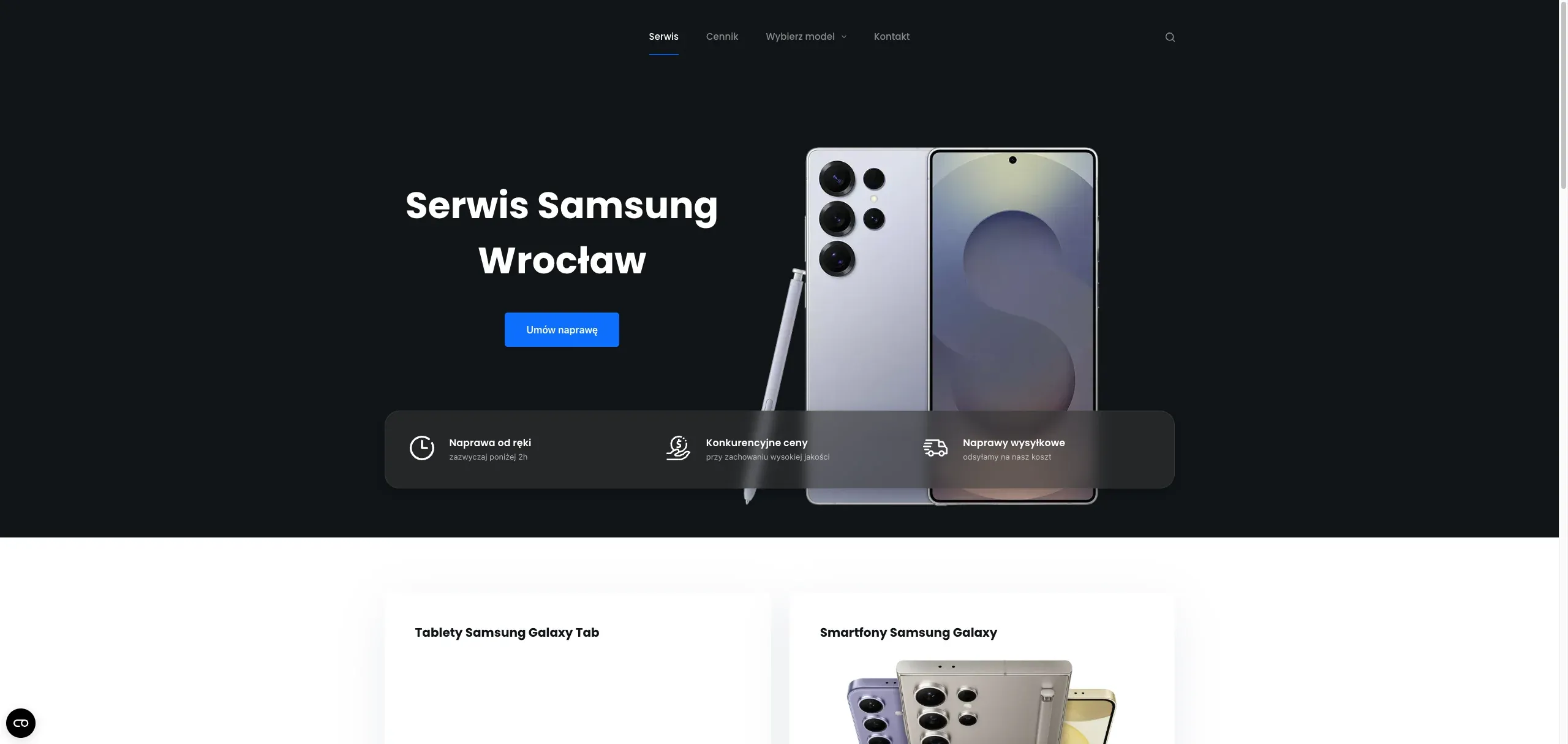 Samsung Repair Wrocław home page